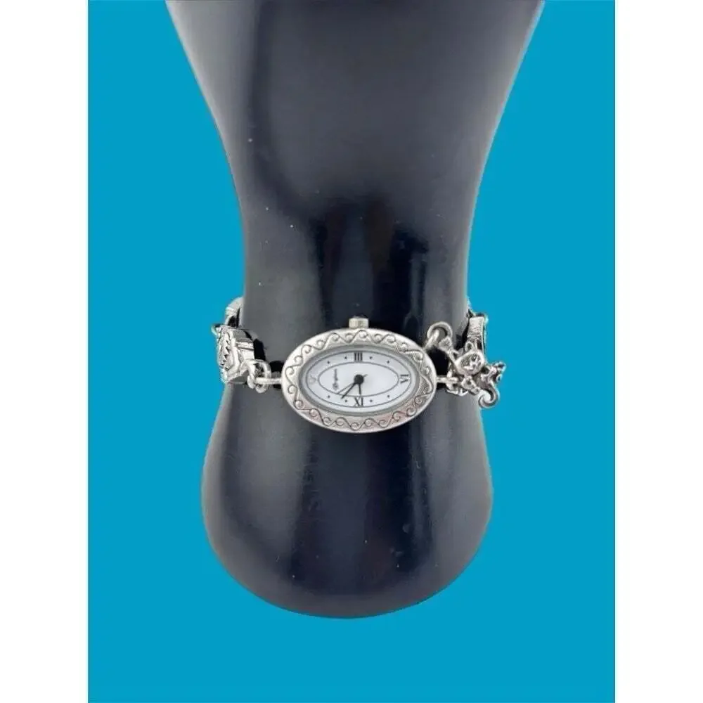 Brighton PEDIGREE CAT Charm Watch Works Great New Battery- Cat Lovers!!